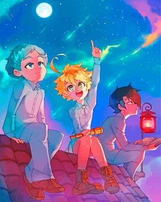 The Promised Neverland Characters paint by numbers