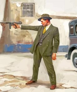 Vintage Mafia Man paint by numbers