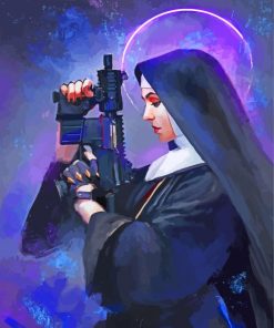 Warrior Nun paint by numbers