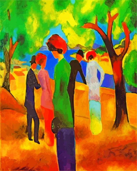 Woman In A Garden paint by numbers