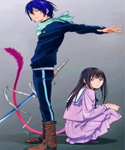 Yato And Hiyori Iki Anime paint by numbers