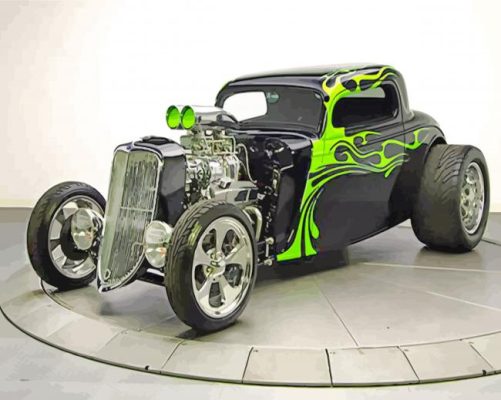 Ford Hotrod Car paint by numbers