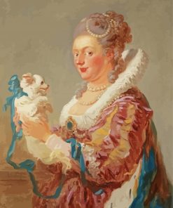 A Woman With A Dog paint by numbers