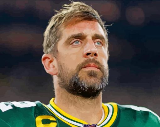 Aaron Rodgers Player paint by numbers