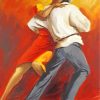 Abstract Tango Dancers paint by numbers