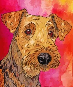 Aesthetic Airedale Dog Art paint by numbers