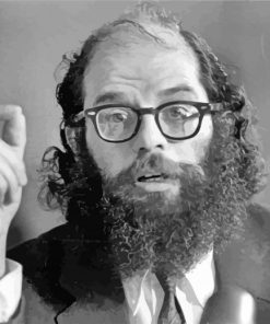 Allen Ginsberg Monochrome paint by numbers