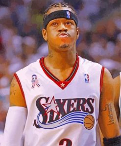 Allen Ezail Iverson PLayer paint by numbers