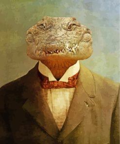 Alligator In Suit paint by numbers