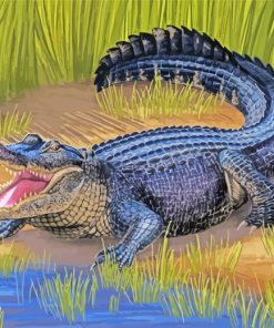 American Alligator Reptile paint by numbers