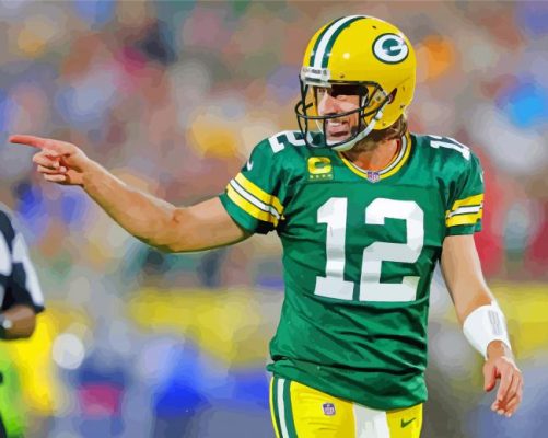 American Football Quarterback paint by numbers