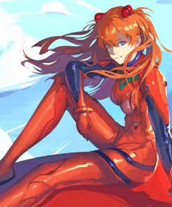 Japanese Anime Girl Asuka paint by numbers