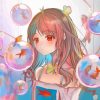 Anime Girl Bubbles paint by numbers