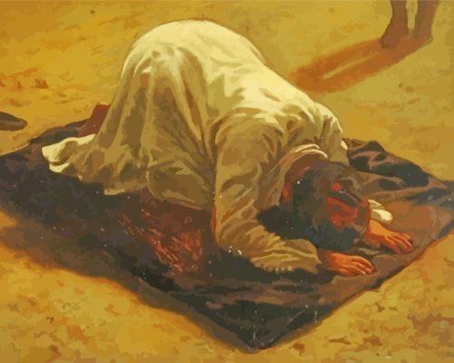 Arabian Man Prayer paint by numbers