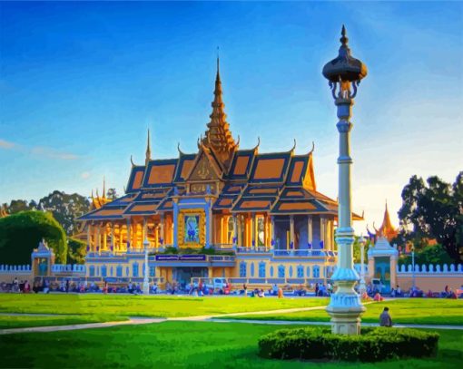 Royal Palace Cambodia paint by numbers