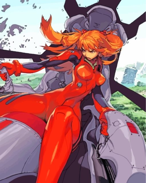 Asuka Langley Soryu Character paint by numbers