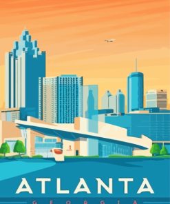 Atlanta Georgia Poster paint by numbers