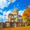 Atomic Bomb Dome Hiroshima paint by numbers