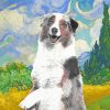 Aussie Dog Van Gogh paint by numbers