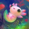 Axolotl Amphibian Art paint by numbers