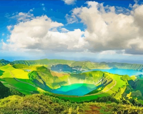 Azores Landscape Island paint by numbers