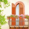 Balcony With Flowers paint by numbers