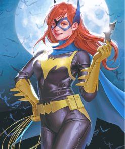 Aesthetic Batgirl Superhero paint by numbers