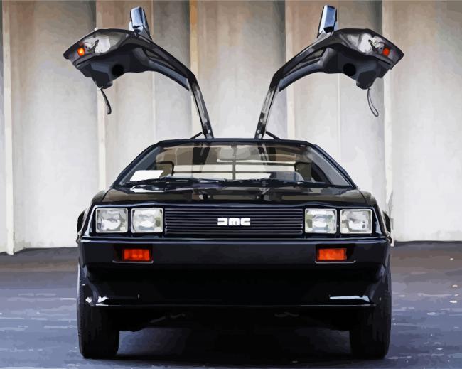 Luxury DMC Delorean Car paint by numbers