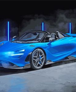 Blue Mclaren Car paint by numbers