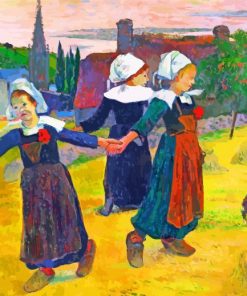 Breton Girls Dancing Pont Aven paint by numbers