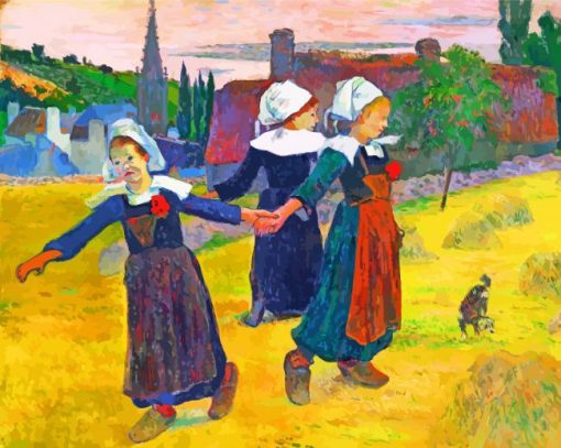 Breton Girls Dancing Pont Aven paint by numbers