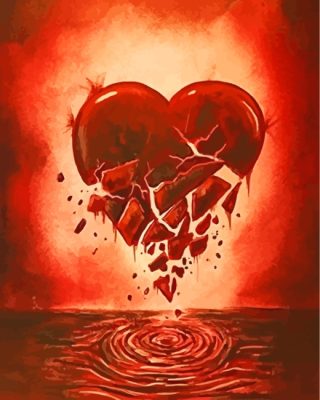 Broken Heart paint by numbers