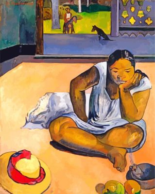 Brooding Woman paint by numbers