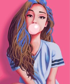 Bubblegum Girl paint by numbers