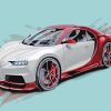 Bugatti Car Art paint by numbers