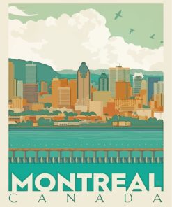 Canada Montreal Poster paint by numbers