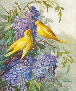 Adorable Canaries Birds paint by numbers