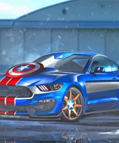 Captain America Shelby Car paint by numbers