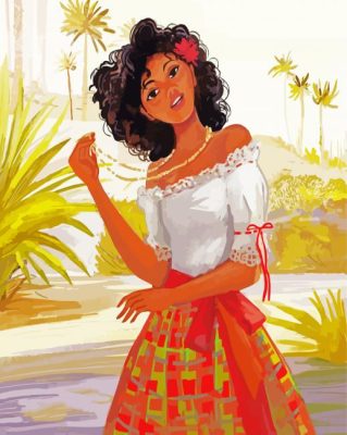 Beautiful Caribbean Girl paint by numbers