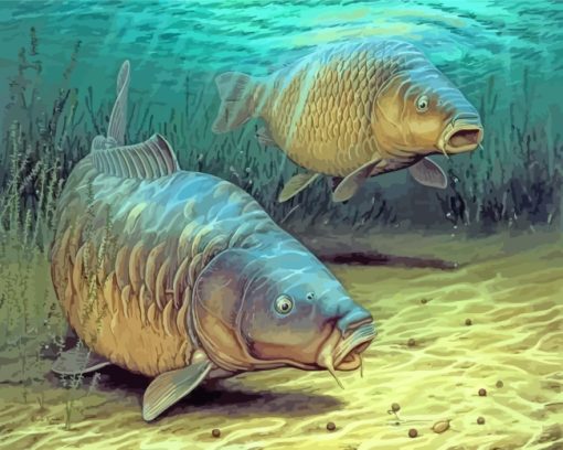 Carp Fishes paint by numbers