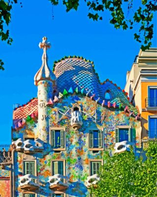 Casa Batllo Building paint by numbers