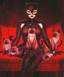 Catwoman And Cats paint by numbers