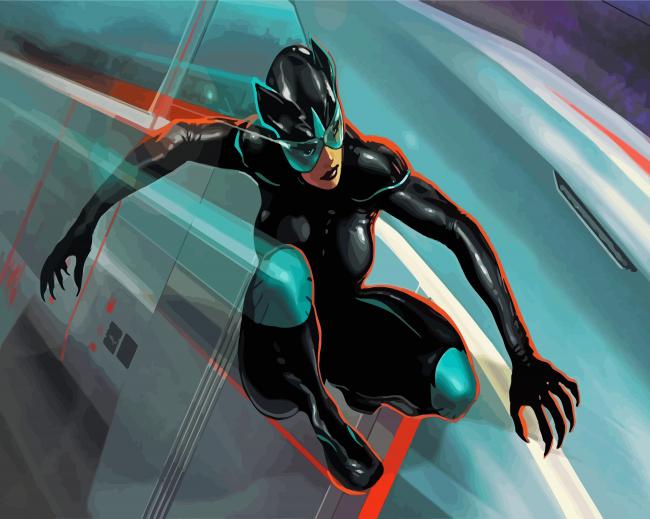 The Superhero Catwoman paint by numbers