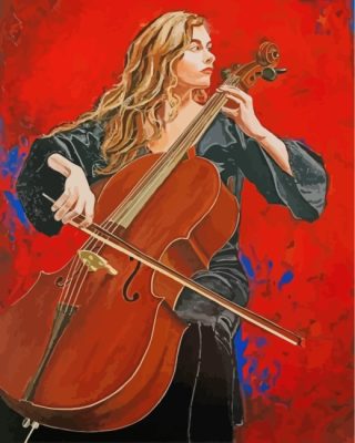 Cello Girl Player Paint By Numbers