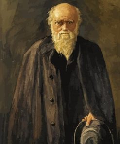 Charles Darwin Portrait paint by numbers