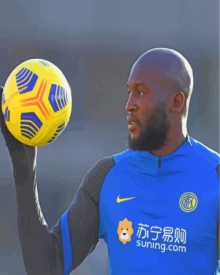 Romelu Lukaku Football Player paint by numbers