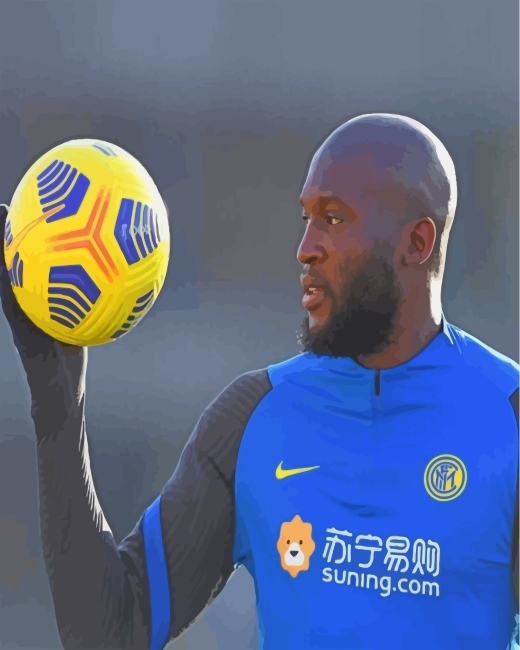 Romelu Lukaku Football Player paint by numbers