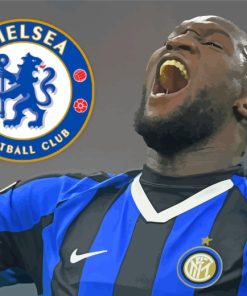 Chelsea Romelu Lukaku paint by numbers