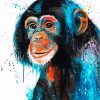 Chimp Animal Art paint by numbers