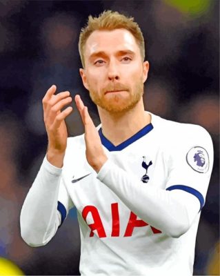 Christian Eriksen Player paint by numbers